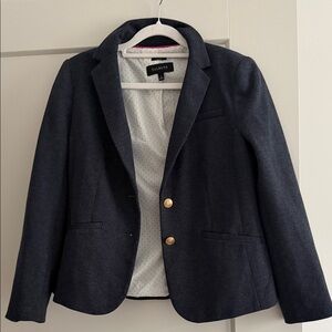 Talbots Dark Blue Blazer with Gold Accents